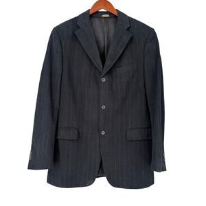 Banana Republic Mens Pinstripe Brushed Cotton Blazer Sport Coat Jacket Size 42 R